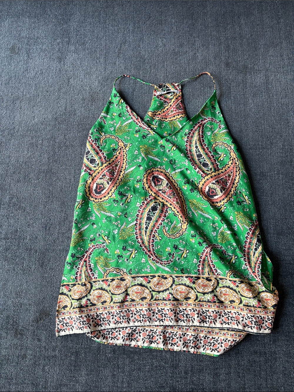 Zara Green Paisley Top - Never Worn